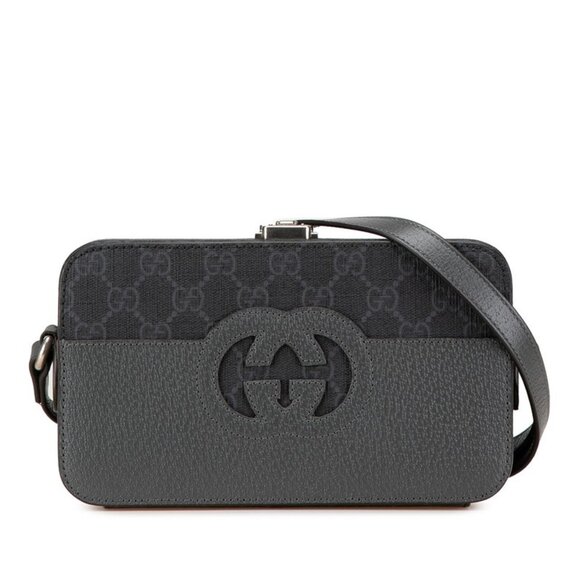 GUCCI Black Leather Shoulder Bag - Picture 1 of 10